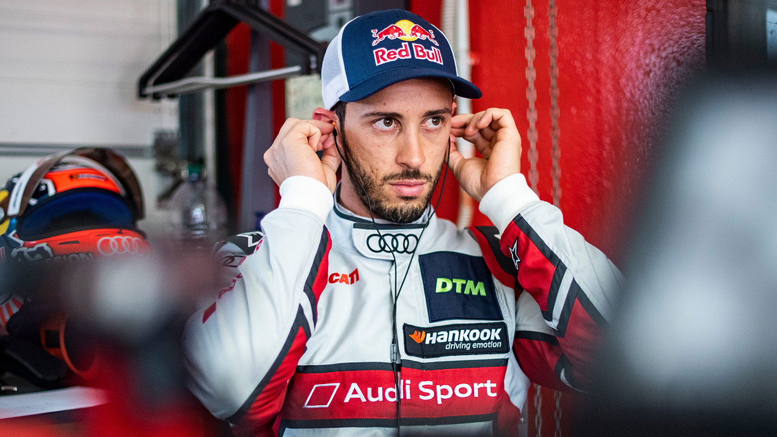 Andrea Dovizioso bei Testfahrten mit dem Audi RS 5 DTM auf dem Misano World Circuit Marco Simoncelli