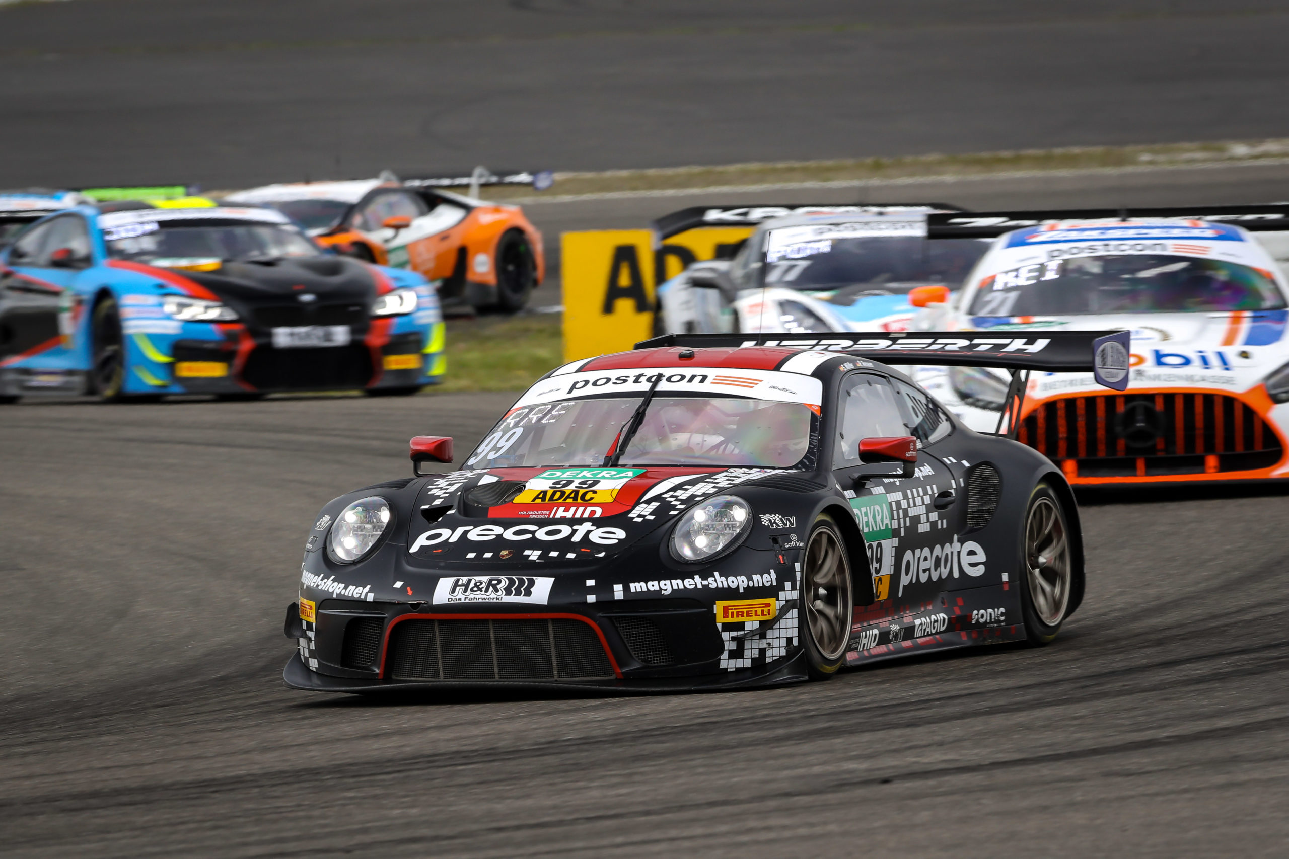 #99 Porsche 911 GT3 R, Precote Herberth Motorsport: Robert Renauer, Sven Müller