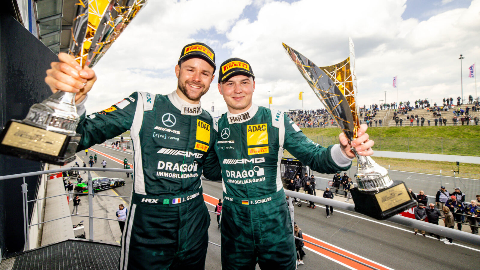 ADAC GT Masters: Schiller & Gounon gewinnen Sonntagsrennen im Mercedes-AMG GT3 Evo