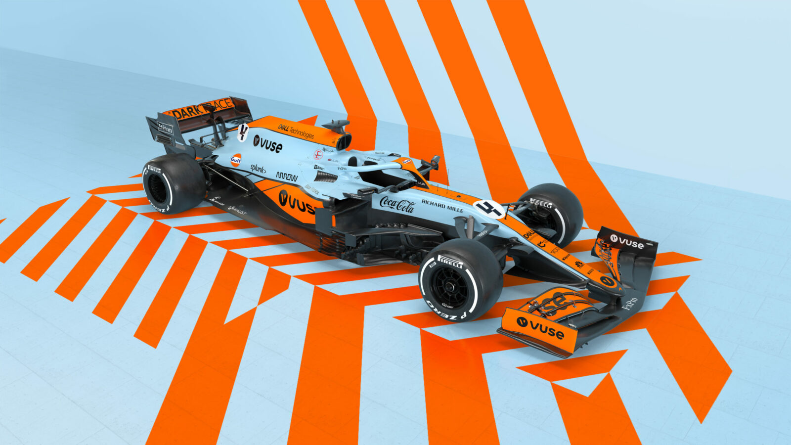 McLaren with special Gulf livery in Monaco.